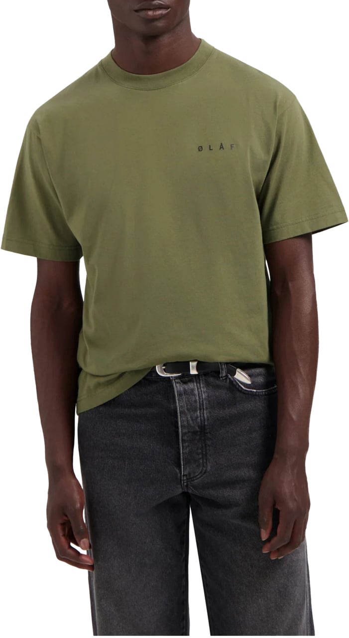 ØLÅF Olaf . T-shirts Olijf M220113 Groen
