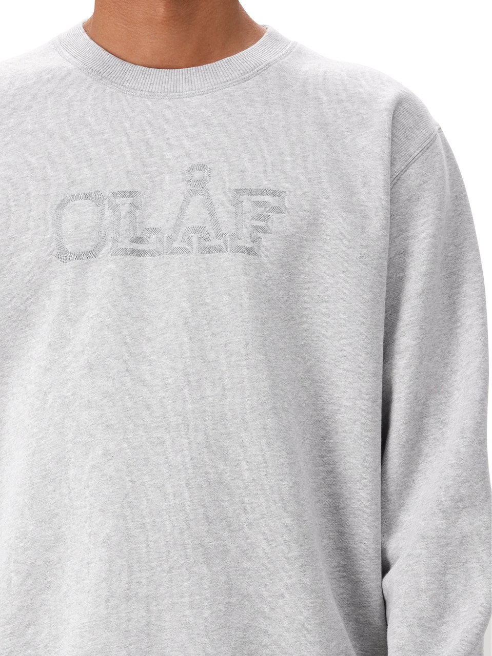 ØLÅF Ølaf Sweater Grijs Stitched Varsity Crewneck Grijs