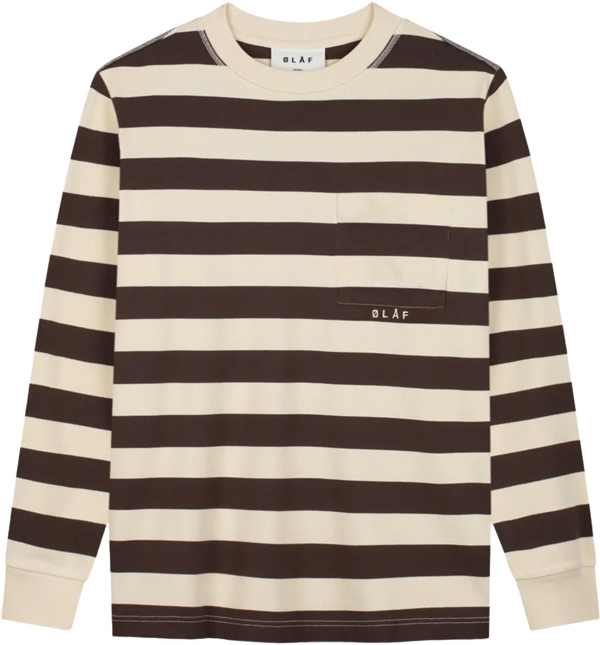 ØLÅF Olaf Striped Rib Crewneck Sweaters Bruin M220204 Bruin