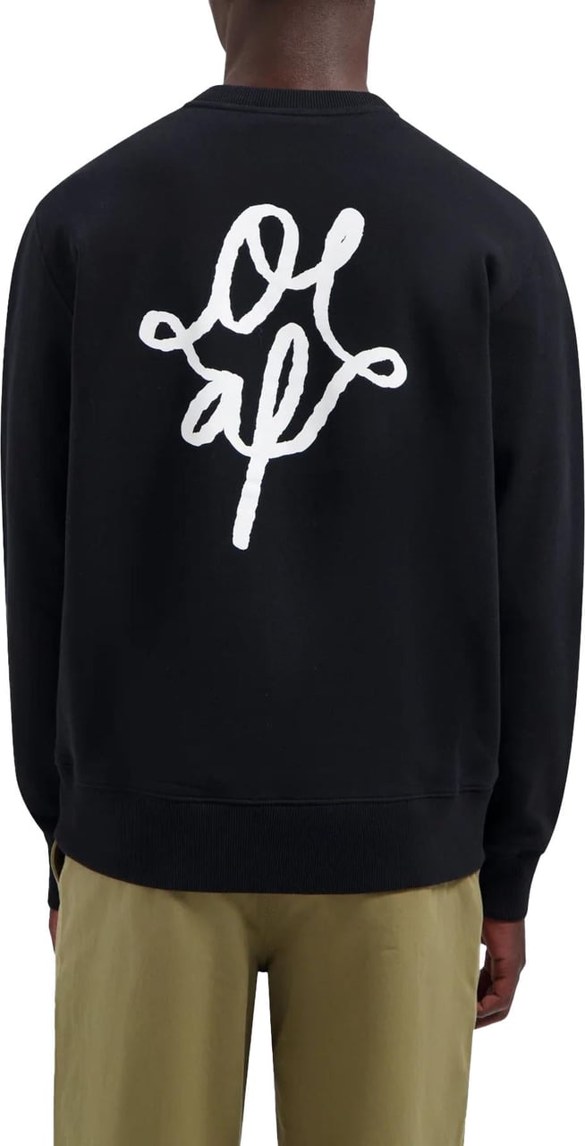 ØLÅF Heren Monogram Graphic Crewneck Zwart