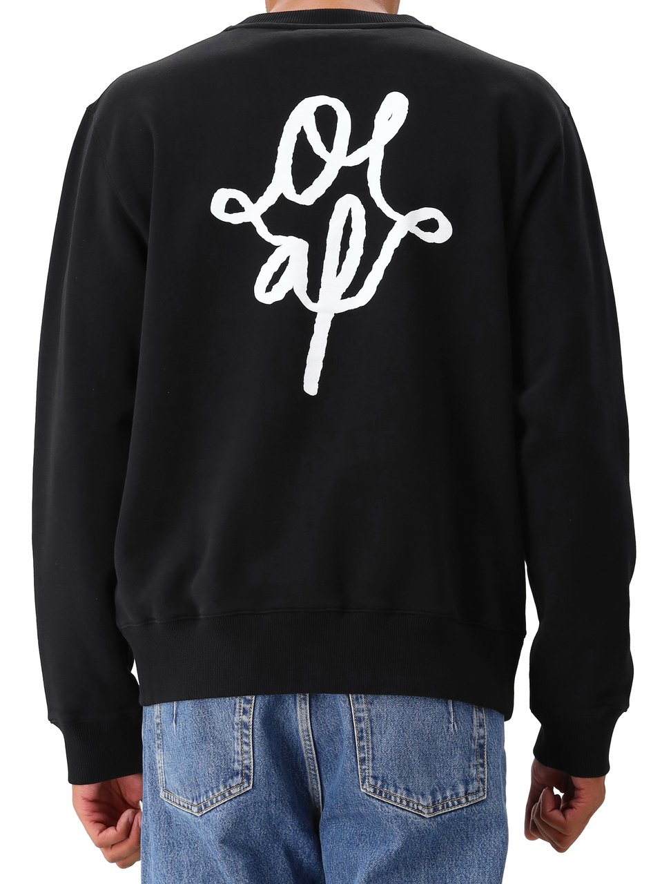 ØLÅF Ølaf Sweater Zwart Monogram Graphic Crewneck Zwart