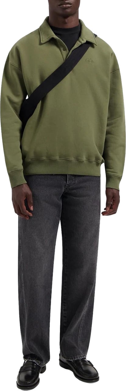ØLÅF Heren Signature Oversized Polo Groen