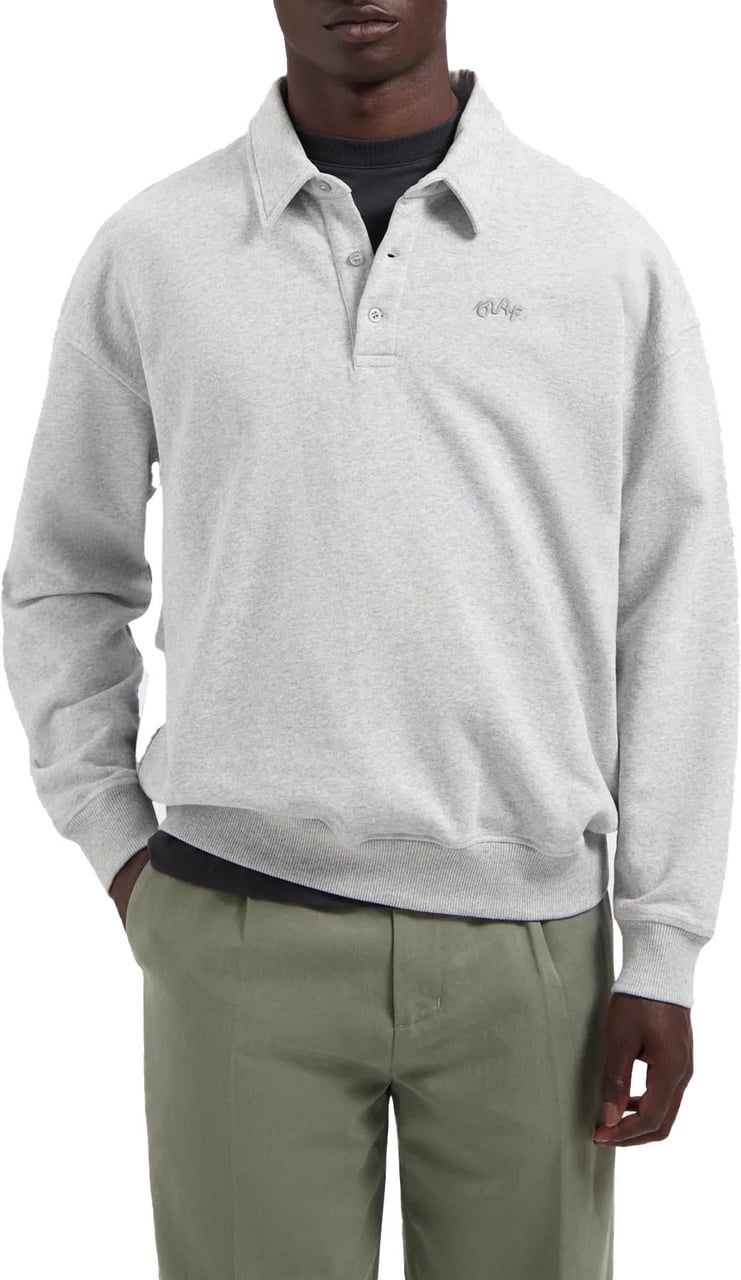 ØLÅF Heren Signature Oversized Polo Grijs