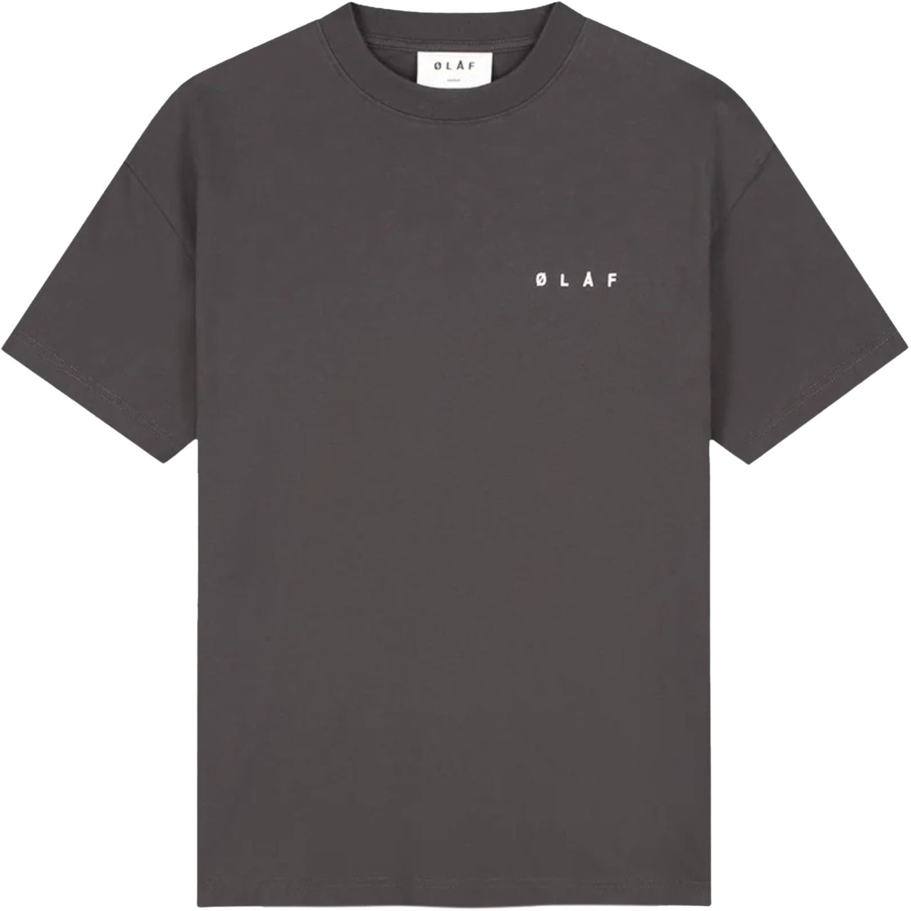 ØLÅF Olaf Crafted Face Tee T-shirts Donkergrijs M230102 Grijs