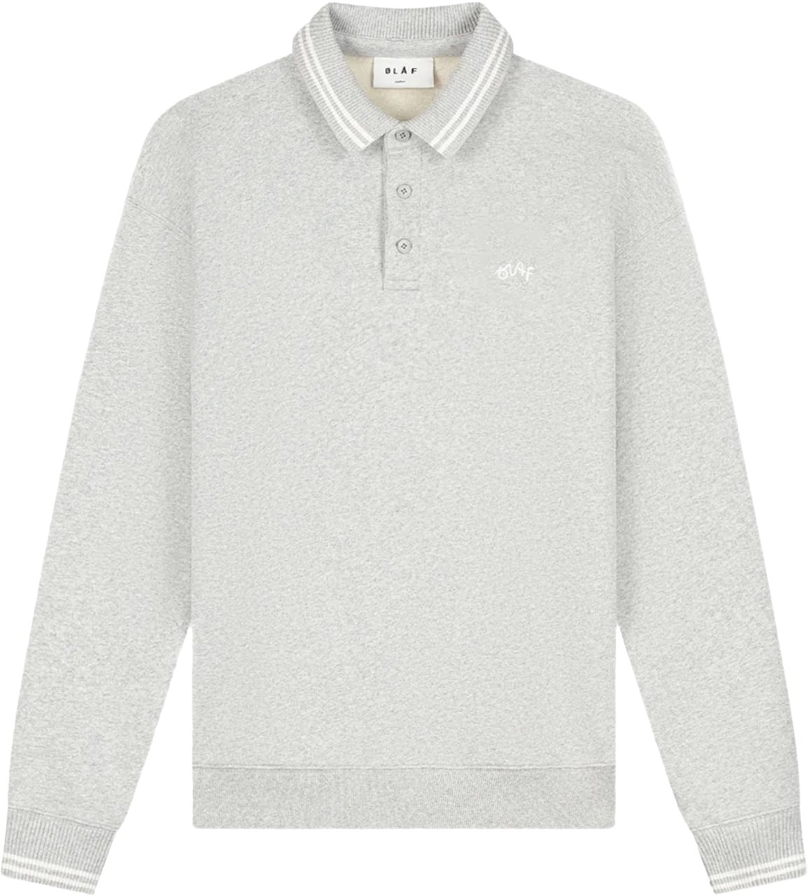 ØLÅF Olaf Tipping Detail Oversized Polo Polos Grijs M230205 Grijs