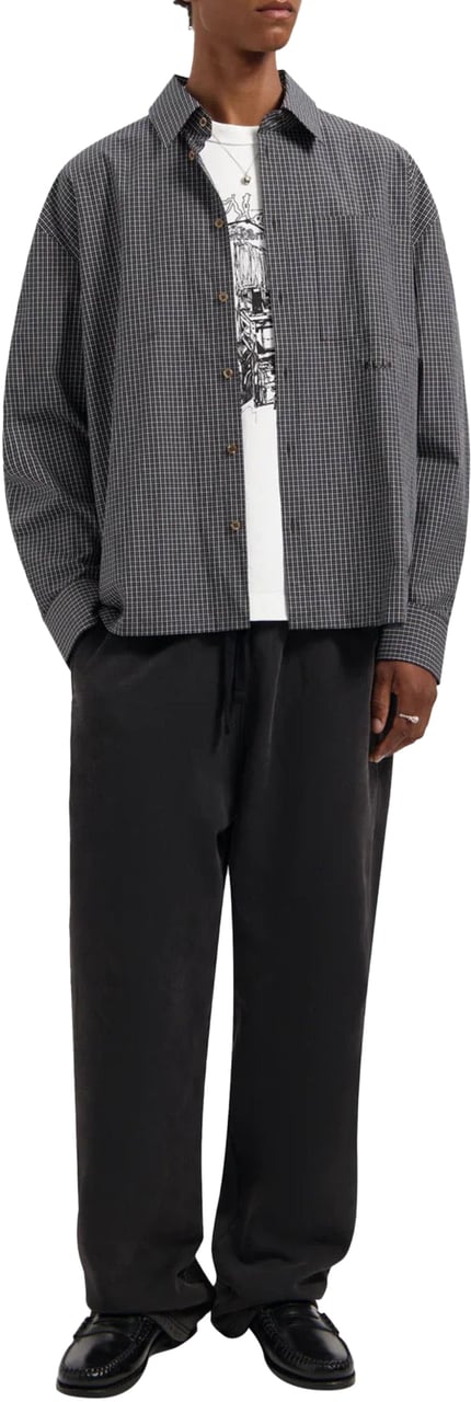 ØLÅF Olaf Checked Boxy Shirt Lange Mouw Overhemden Donkerbruin M230303 Bruin