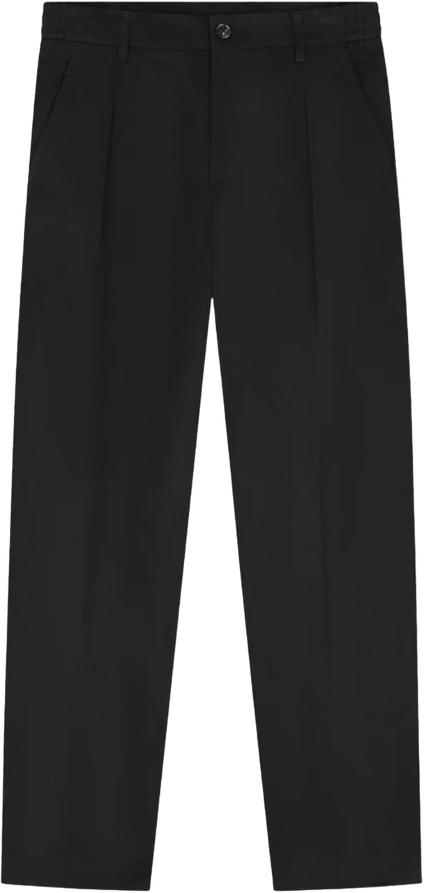 ØLÅF Olaf Regulart Pleated Pant Pantalons Zwart M230402 Zwart