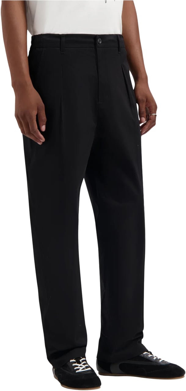 ØLÅF Olaf Regulart Pleated Pant Pantalons Zwart M230402 Zwart