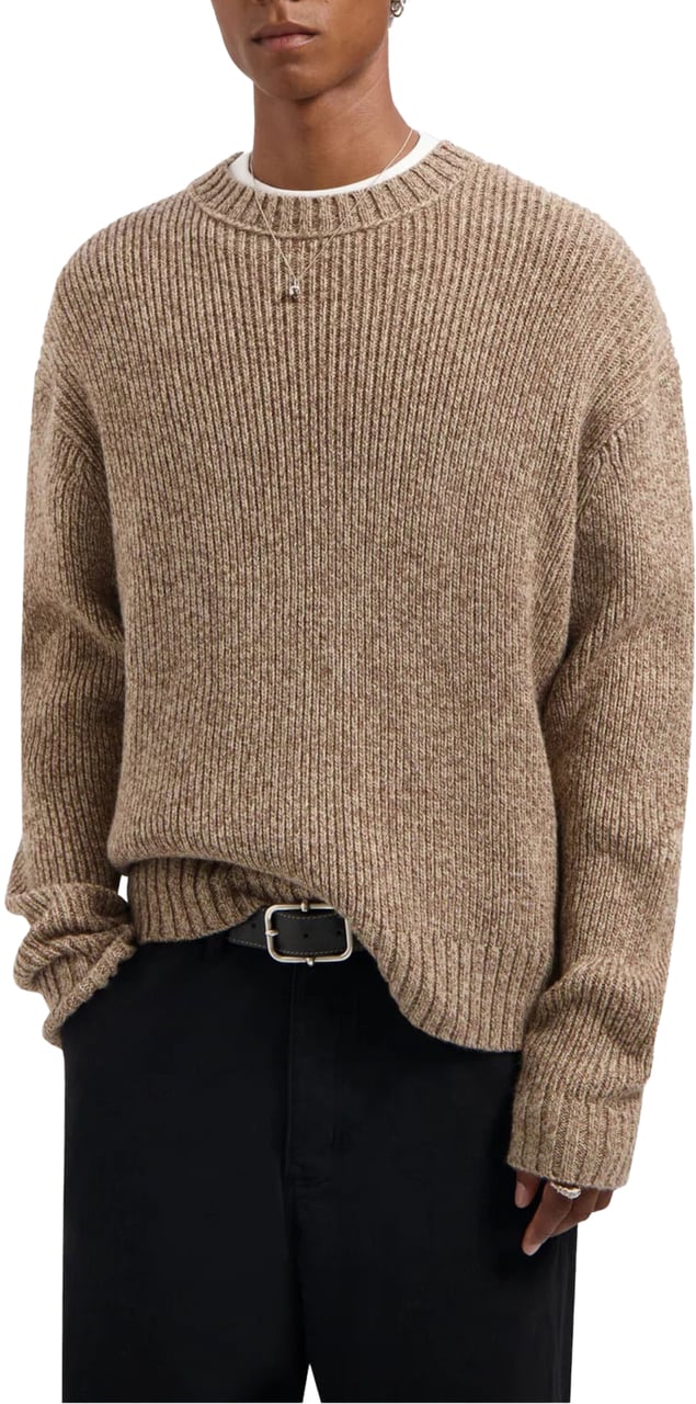 ØLÅF Olaf Essential Melange Knitted Crewneck Sweaters Bruin M230701 Bruin