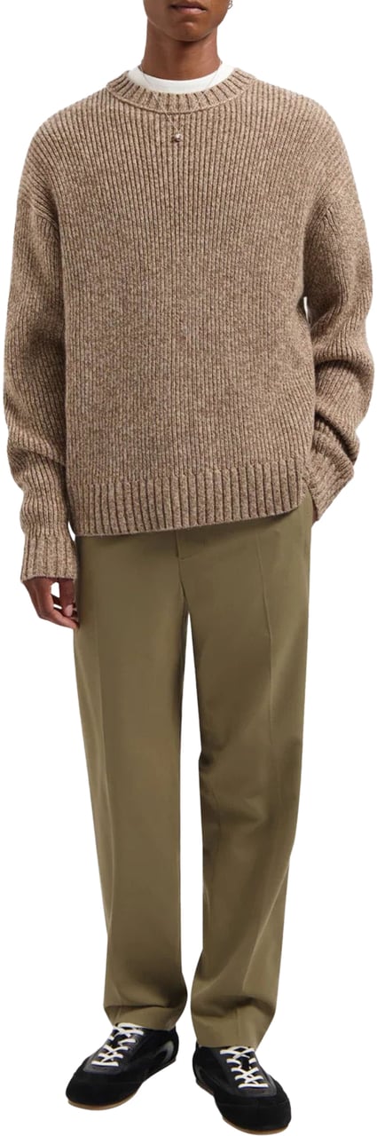 ØLÅF Olaf Essential Melange Knitted Crewneck Sweaters Bruin M230701 Bruin