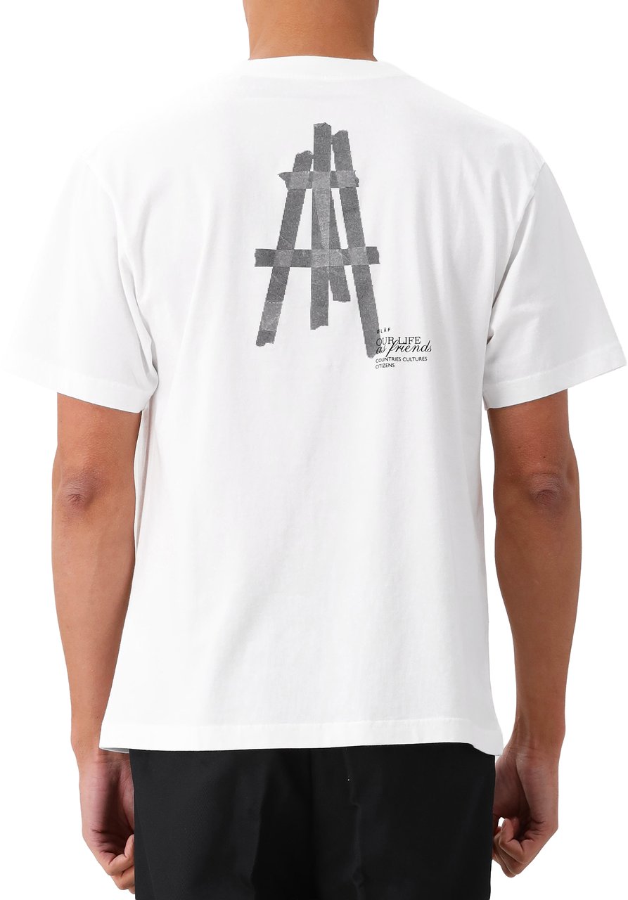 ØLÅF Ølaf T-shirt Wit Taped Easel SS Wit