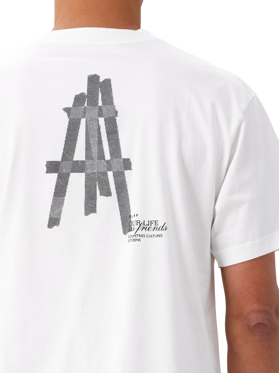 ØLÅF Ølaf T-shirt Wit Taped Easel SS Wit