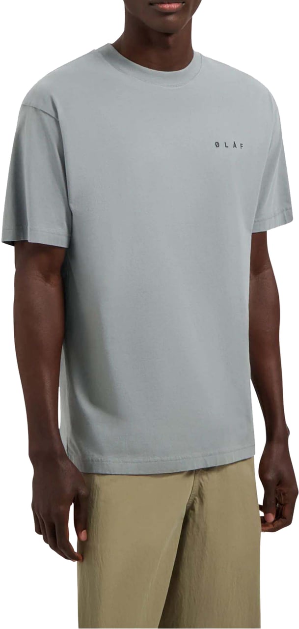 ØLÅF Olaf Brushstroke Face Tee T-shirts Grijs M240101 Grijs