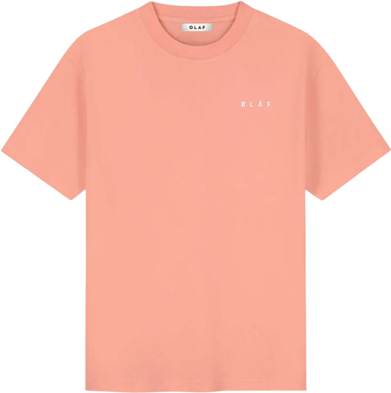 ØLÅF Olaf Brushstroke Face Tee T-shirts Koraal M240101 Divers