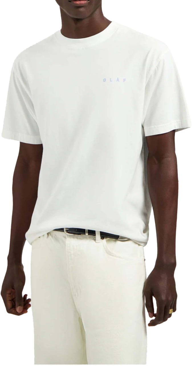 ØLÅF Olaf Brushstroke Face Tee T-shirts Wit M240101 Wit
