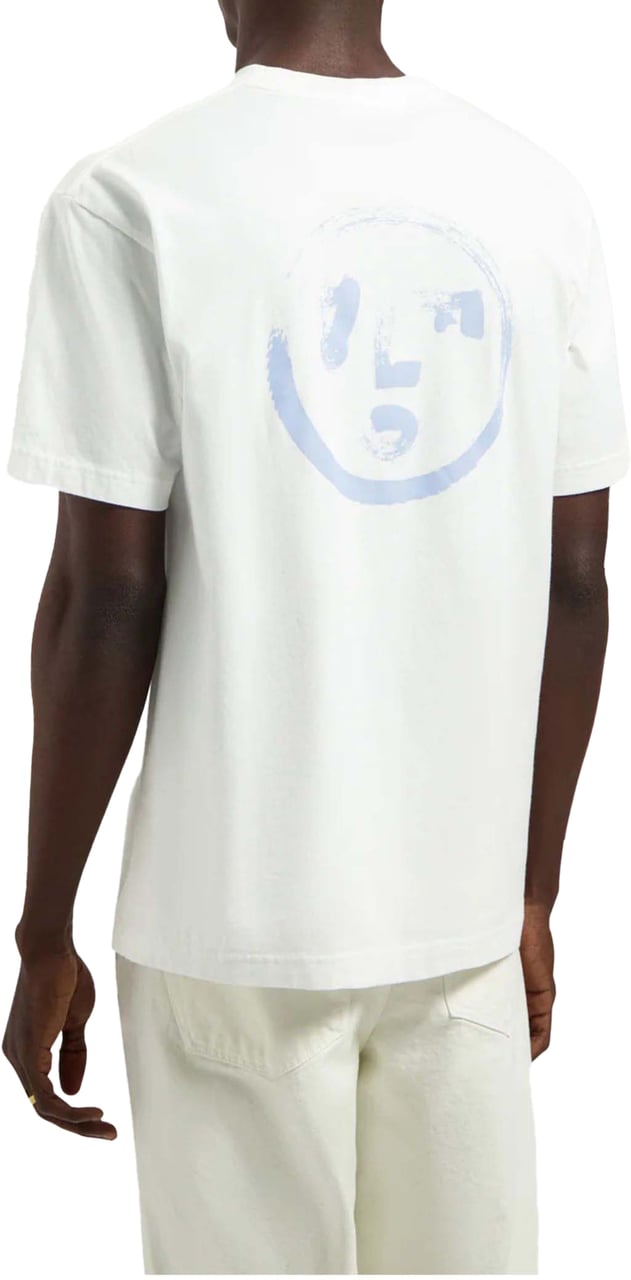ØLÅF Olaf Brushstroke Face Tee T-shirts Wit M240101 Wit