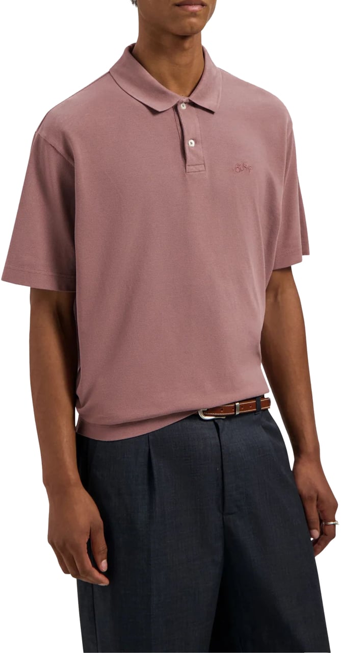 ØLÅF Olaf Signature Pique Polo Polos Oud Rose M240111 Roze