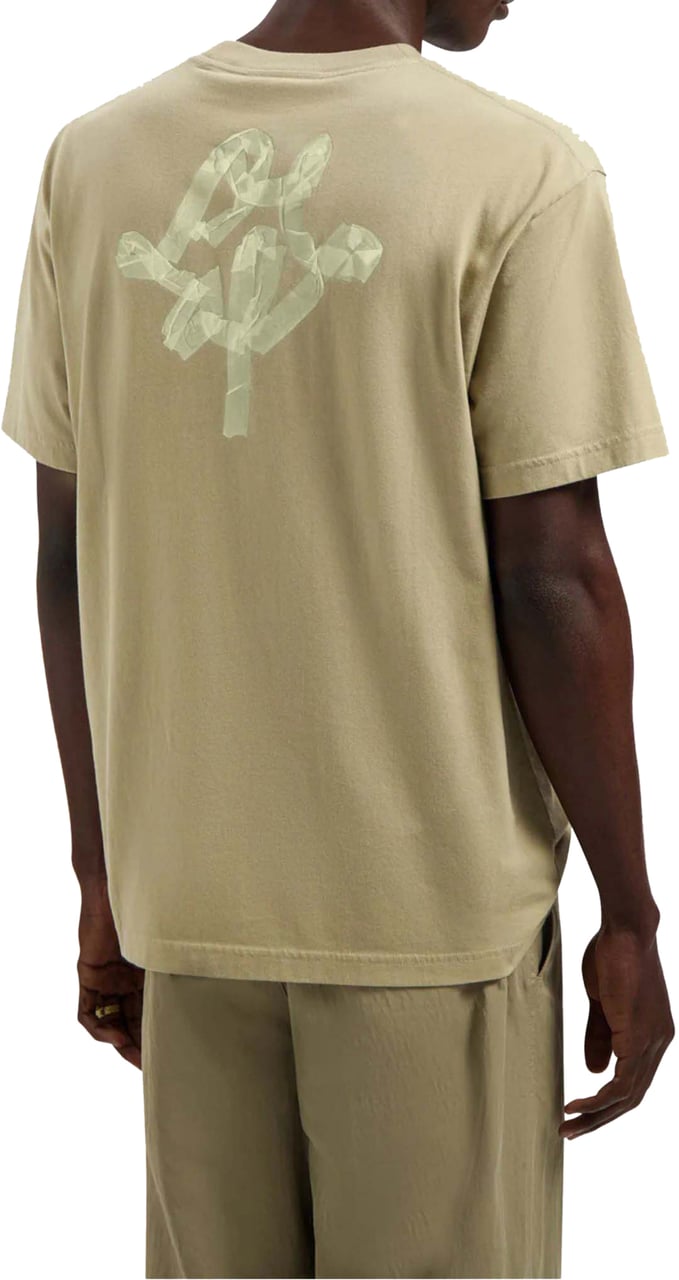 ØLÅF Olaf Taped Monogram Ss Tee T-shirts Khaki M240113 Groen