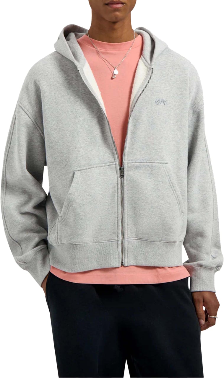 ØLÅF Olaf Signature Zip Hoodie Vesten Lichtgrijs M240202 Grijs