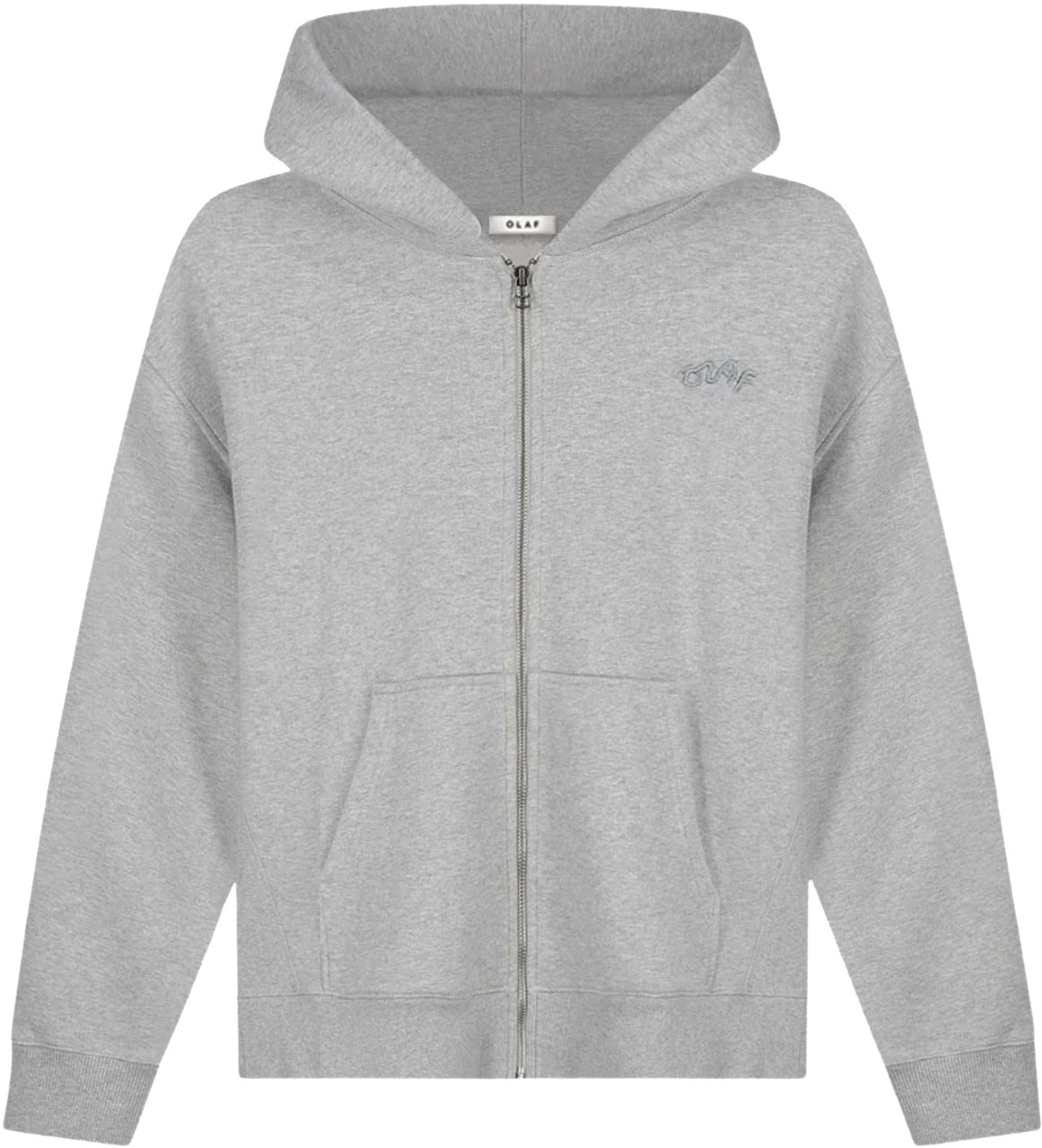 ØLÅF Olaf Signature Zip Hoodie Vesten Lichtgrijs M240202 Grijs