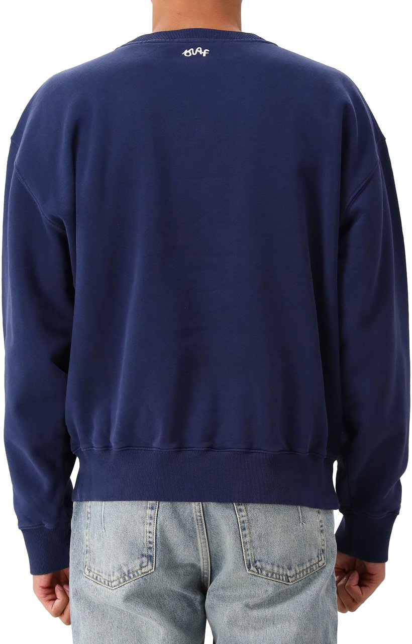 ØLÅF Ølaf Sweater Blauw Script Friends Boxy Blauw