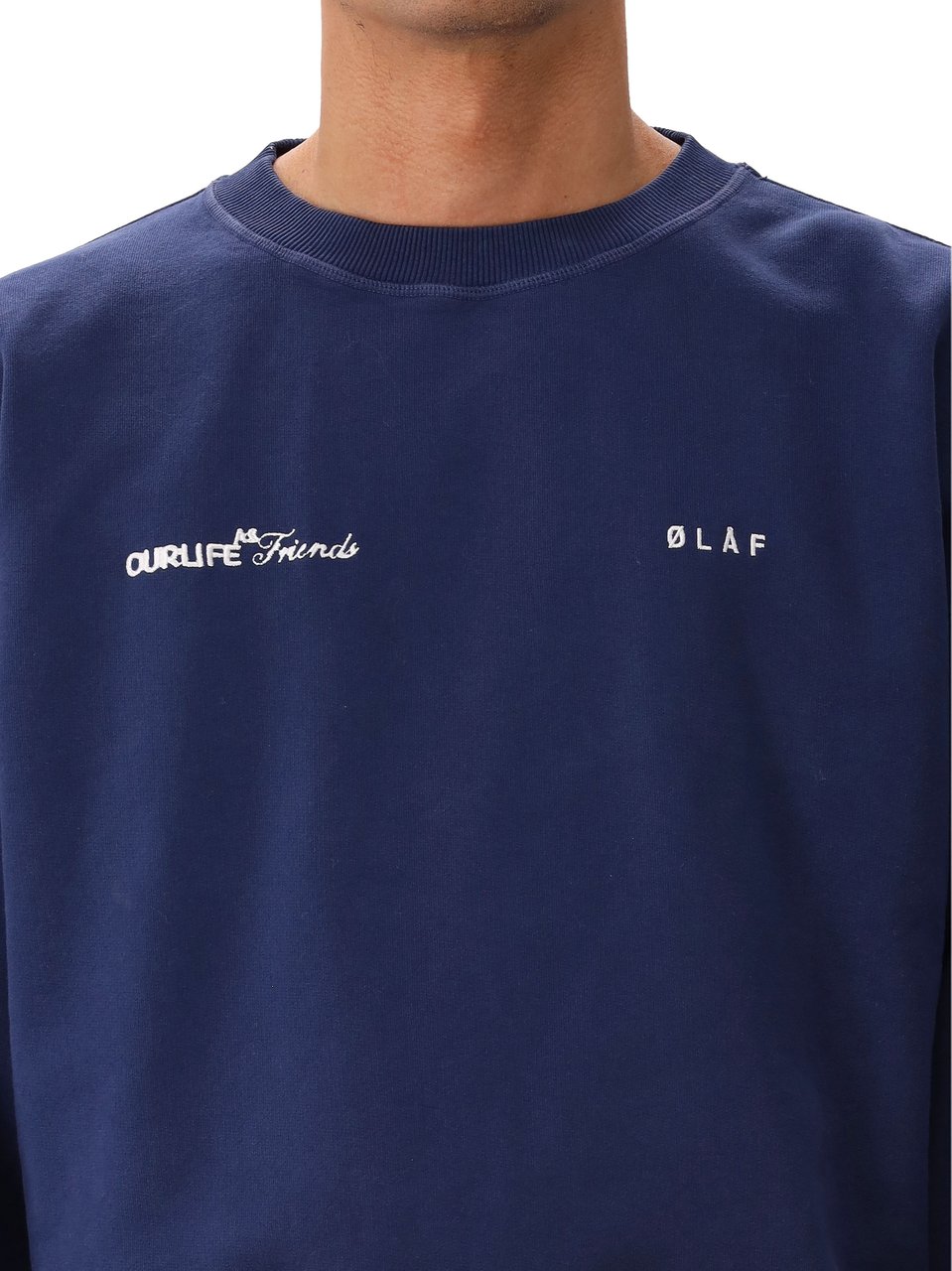 ØLÅF Ølaf Sweater Blauw Script Friends Boxy Blauw