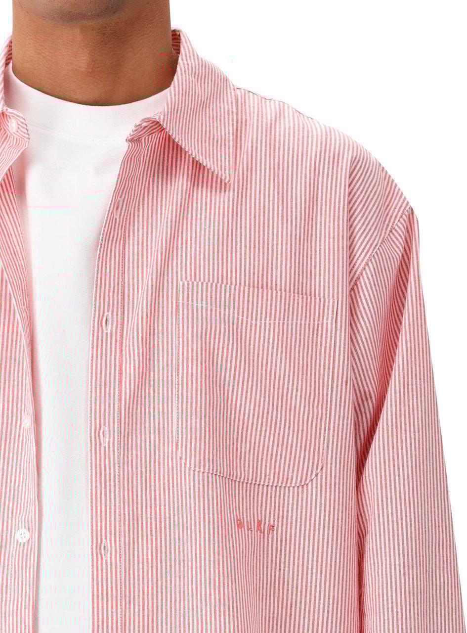 ØLÅF Ølaf Overhemd Roze Stripe Oxford Roze