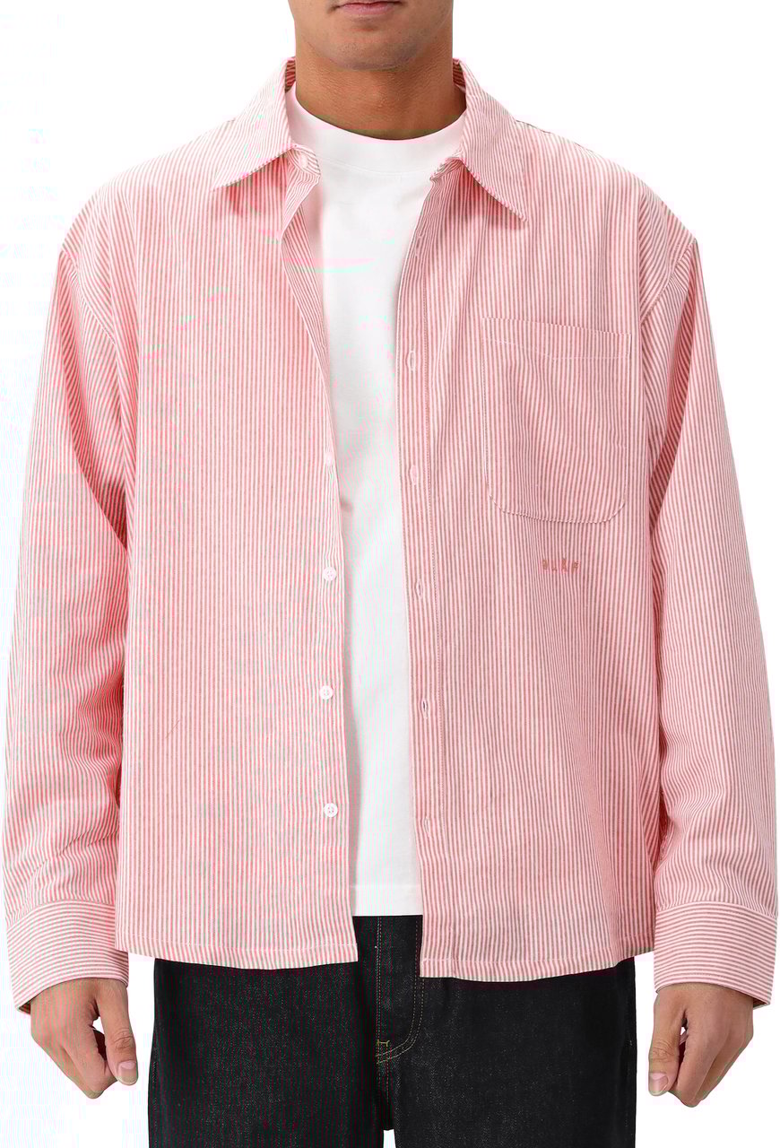 ØLÅF Ølaf Overhemd Roze Stripe Oxford Roze