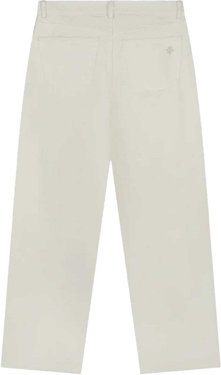 ØLÅF Olaf Relaxed Canvas Pant Pantalons Off White M240402 Wit