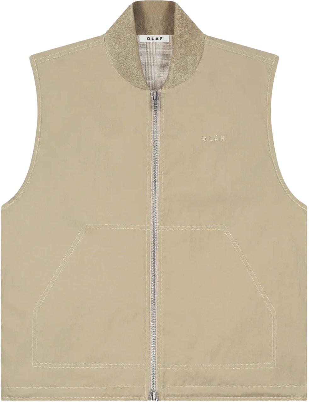 ØLÅF Olaf Zip Up Workwear Gilet Gilets Beige M240502 Beige