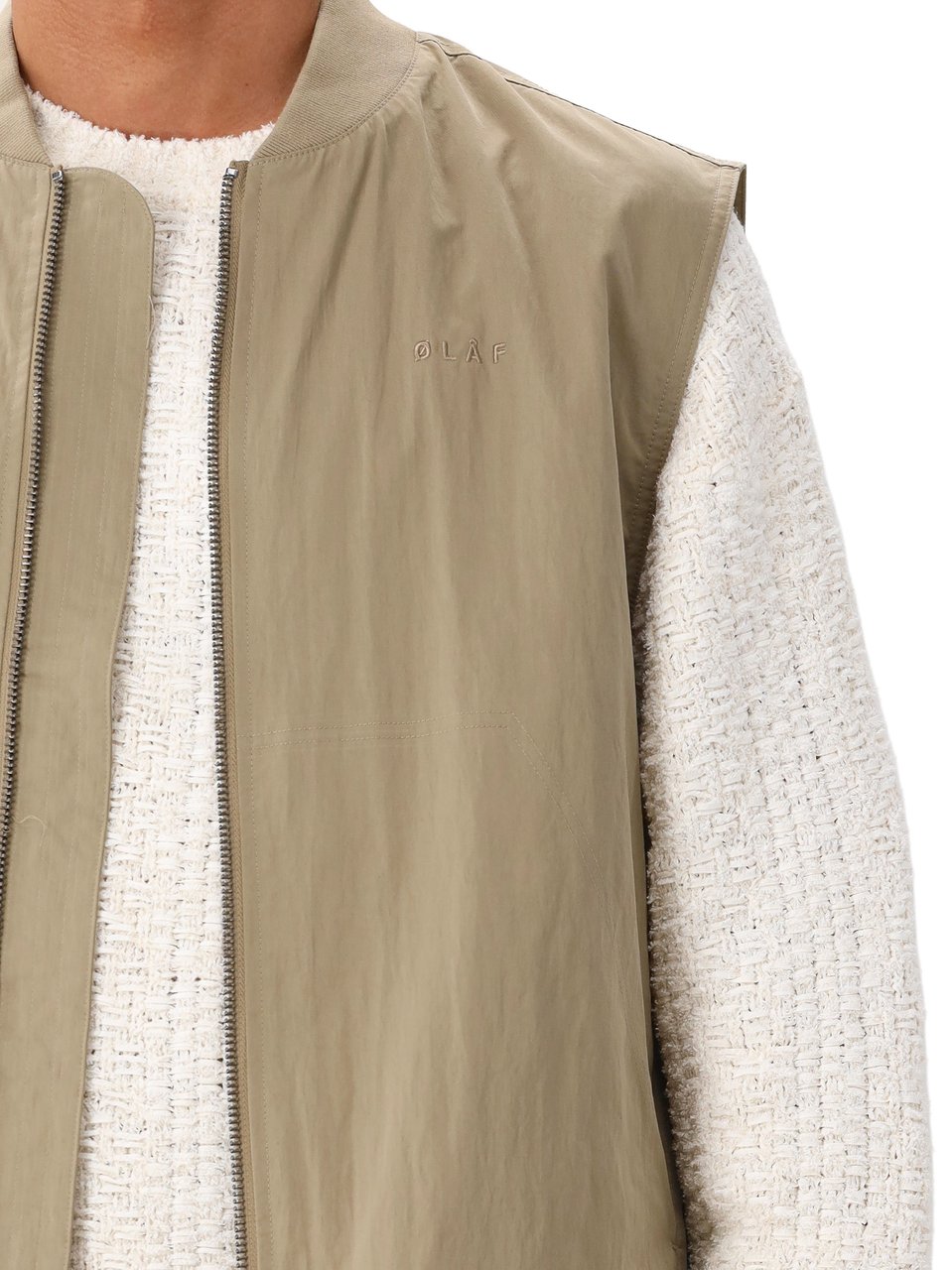 ØLÅF Ølaf Bodywarmer Beige/Groen Workwear Gilet Beige