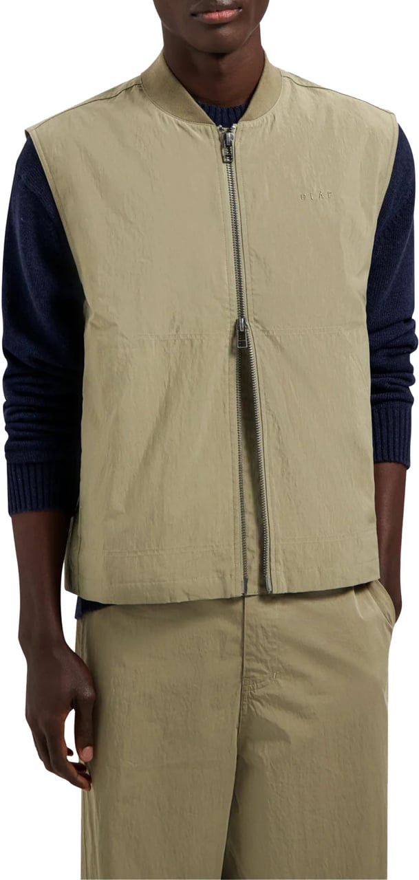 ØLÅF Olaf Zip Up Workwear Gilet Gilets Beige M240502 Beige