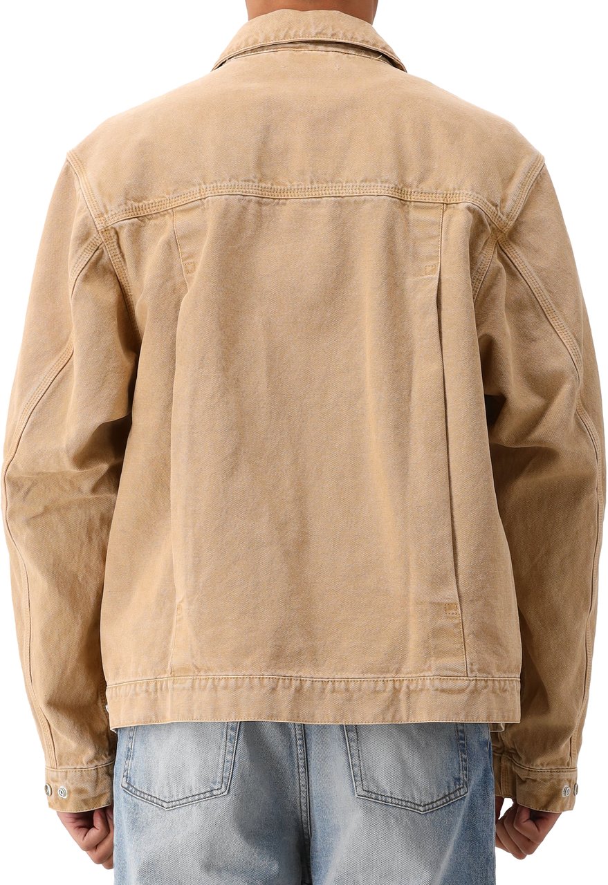 ØLÅF Ølaf Jas Overshirt Beige Washed Canvas Beige