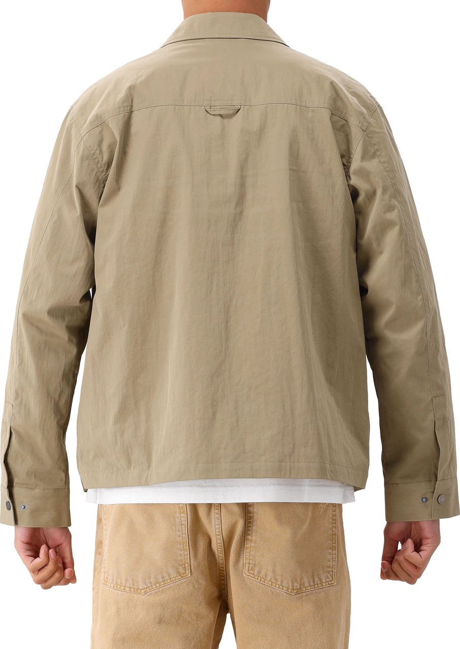 ØLÅF Ølaf Overshirt Beige/Groen Workwear Coach Jacket Beige