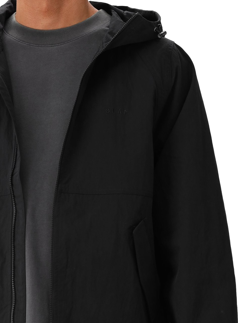 ØLÅF Ølaf Jas Zwart Technical Twill Windbreaker Zwart