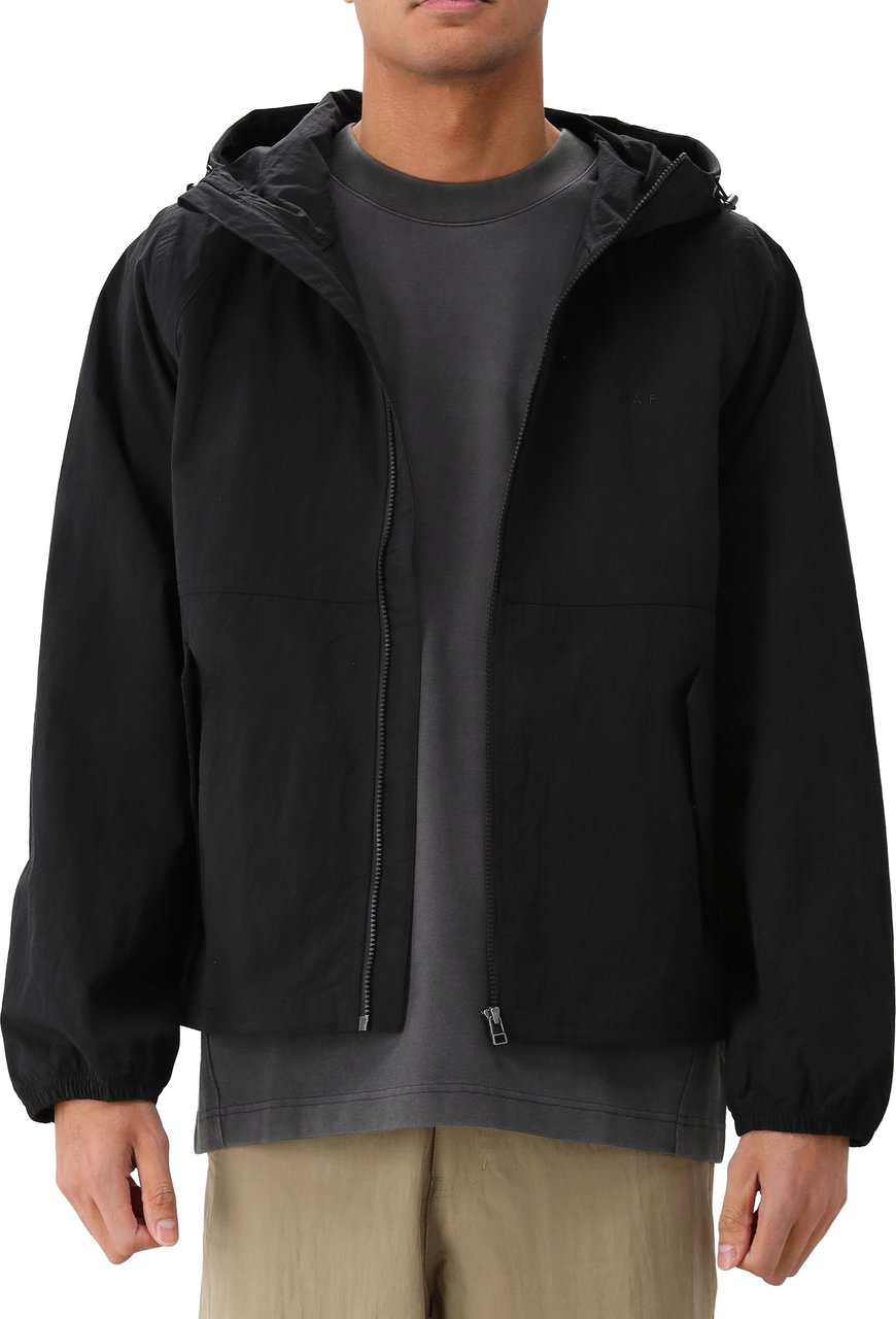ØLÅF Ølaf Jas Zwart Technical Twill Windbreaker Zwart