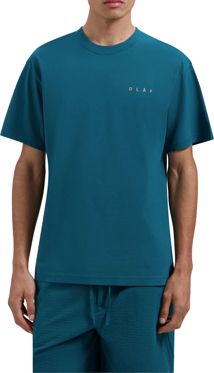 ØLÅF Olaf Dotted Face Tees T-shirts Groen M250100 Groen