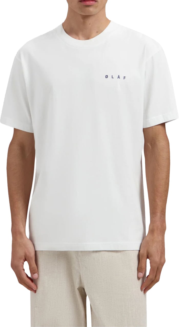 ØLÅF Olaf Dotted Face Tees T-shirts Wit M250100 Wit