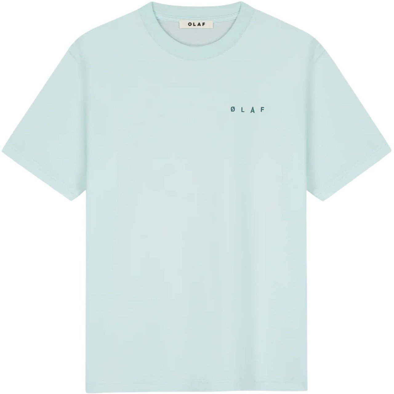 ØLÅF Olaf Dotted Face Tees T-shirts Lichtblauw M250100 Blauw