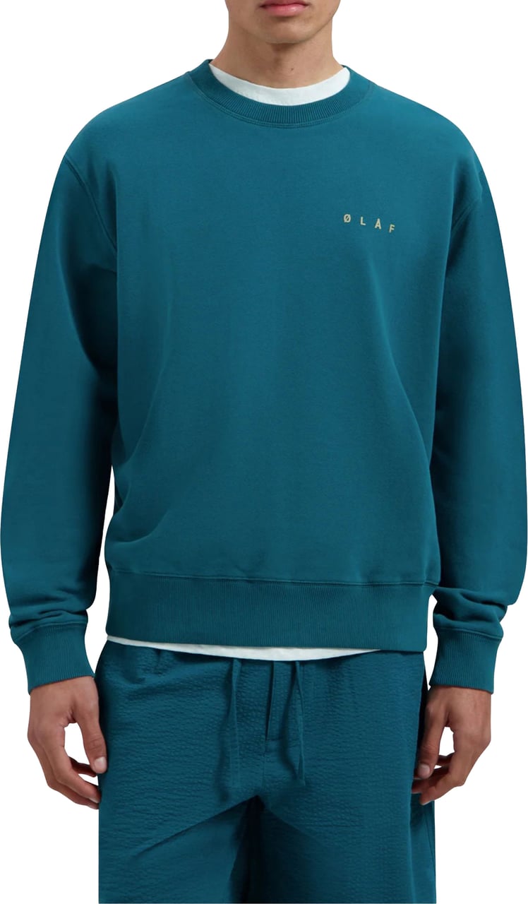 ØLÅF Olaf Dotted Face Crewneck Sweaters Groen M250200 Groen