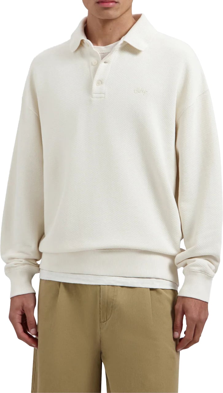 ØLÅF Olaf Signature Oversized Polo Polos Off White M250203 Wit