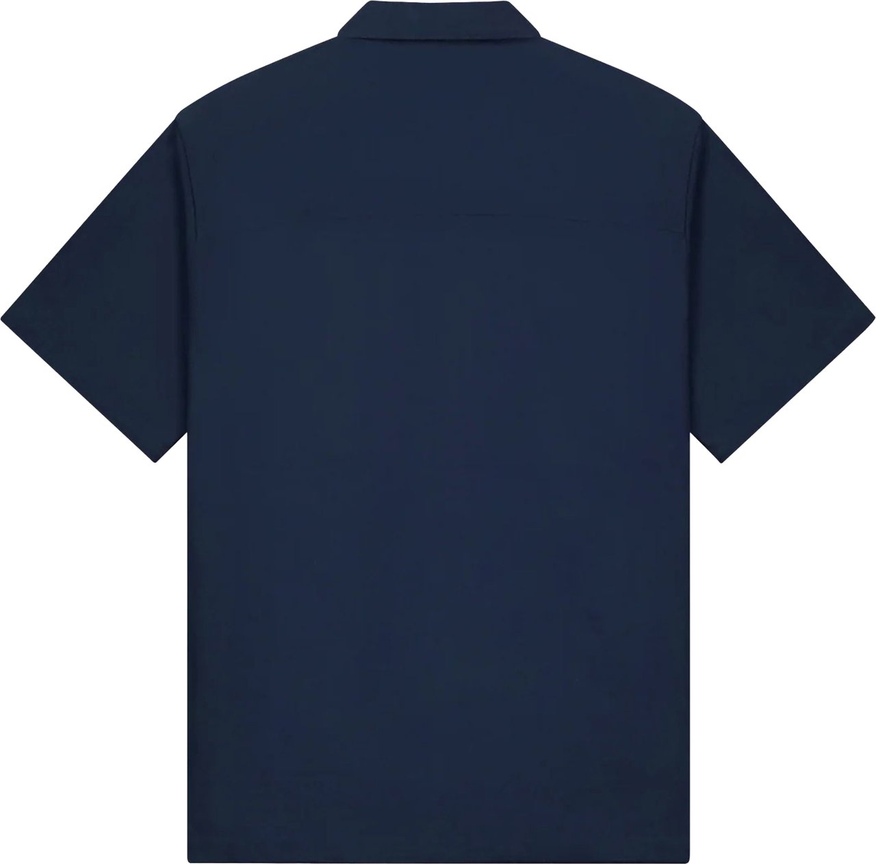 ØLÅF Olaf Seersucker Camp Shirts Korte Mouw Overhemden Donkerblauw M250300 Blauw
