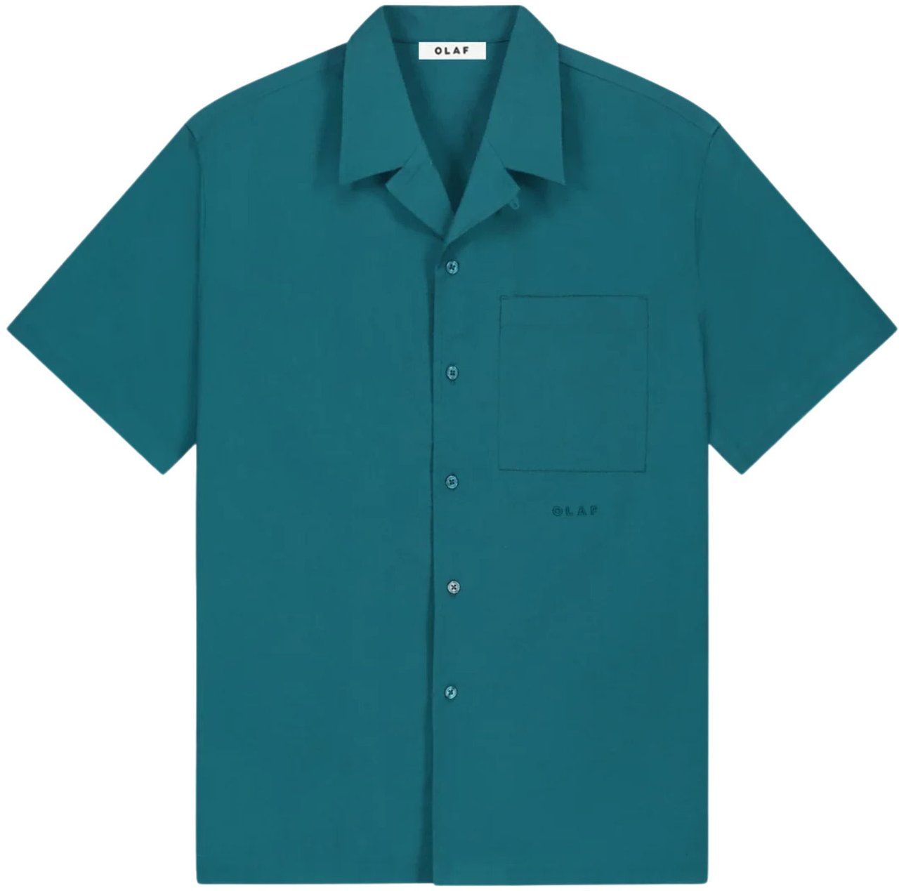 ØLÅF Olaf Seersucker Camp Shirts Korte Mouw Overhemden Groen M250300 Groen