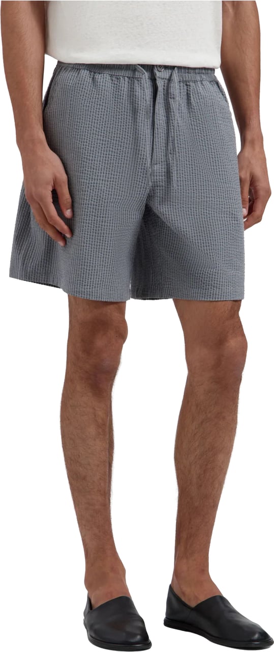 ØLÅF Olaf Seersucker Shorts Shorts Grijs M250403 Grijs