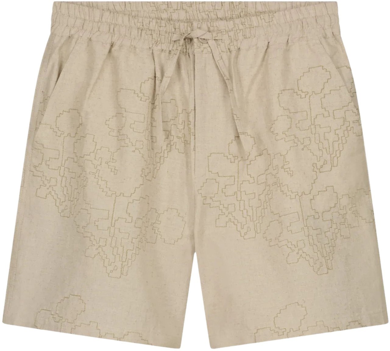 ØLÅF Olaf Embroidered Flower Shorts Shorts Beige M250404 Beige