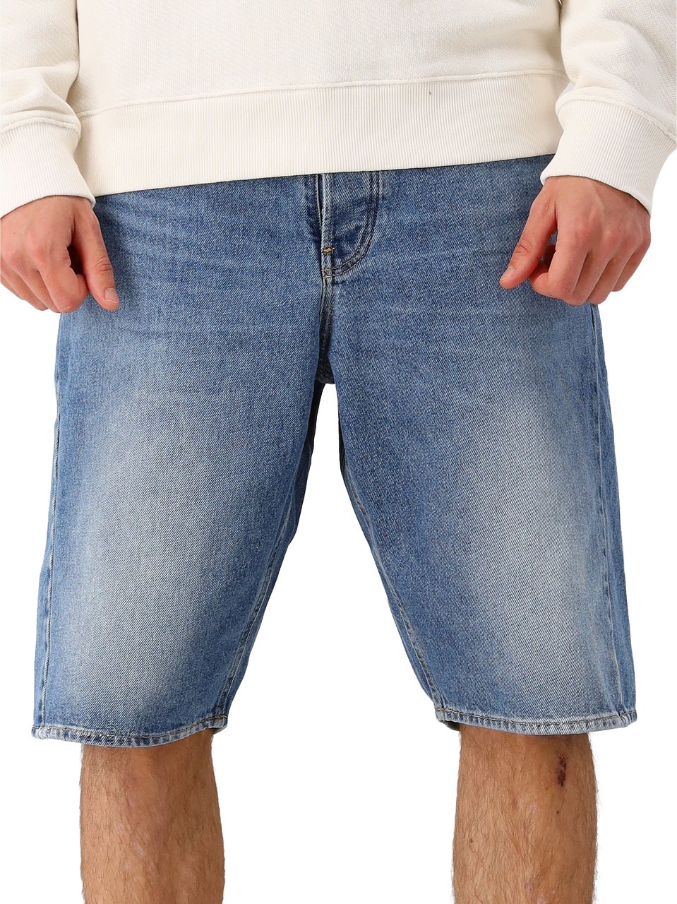 ØLÅF Olaf Korte Broek Blauw Denim Blauw