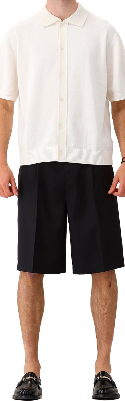 ØLÅF Olaf Korte Broek Zwart Tropical Wool Blend Tailored Zwart