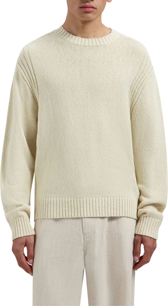 ØLÅF Olaf Essential Knitted Crewneck Sweaters Off White M250700 Wit