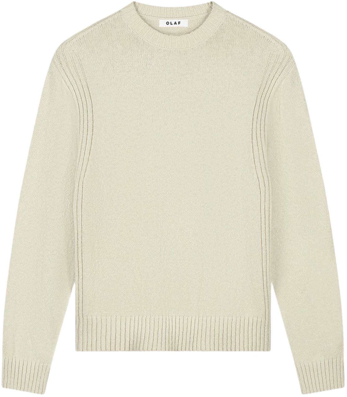 ØLÅF Olaf Essential Knitted Crewneck Sweaters Off White M250700 Wit