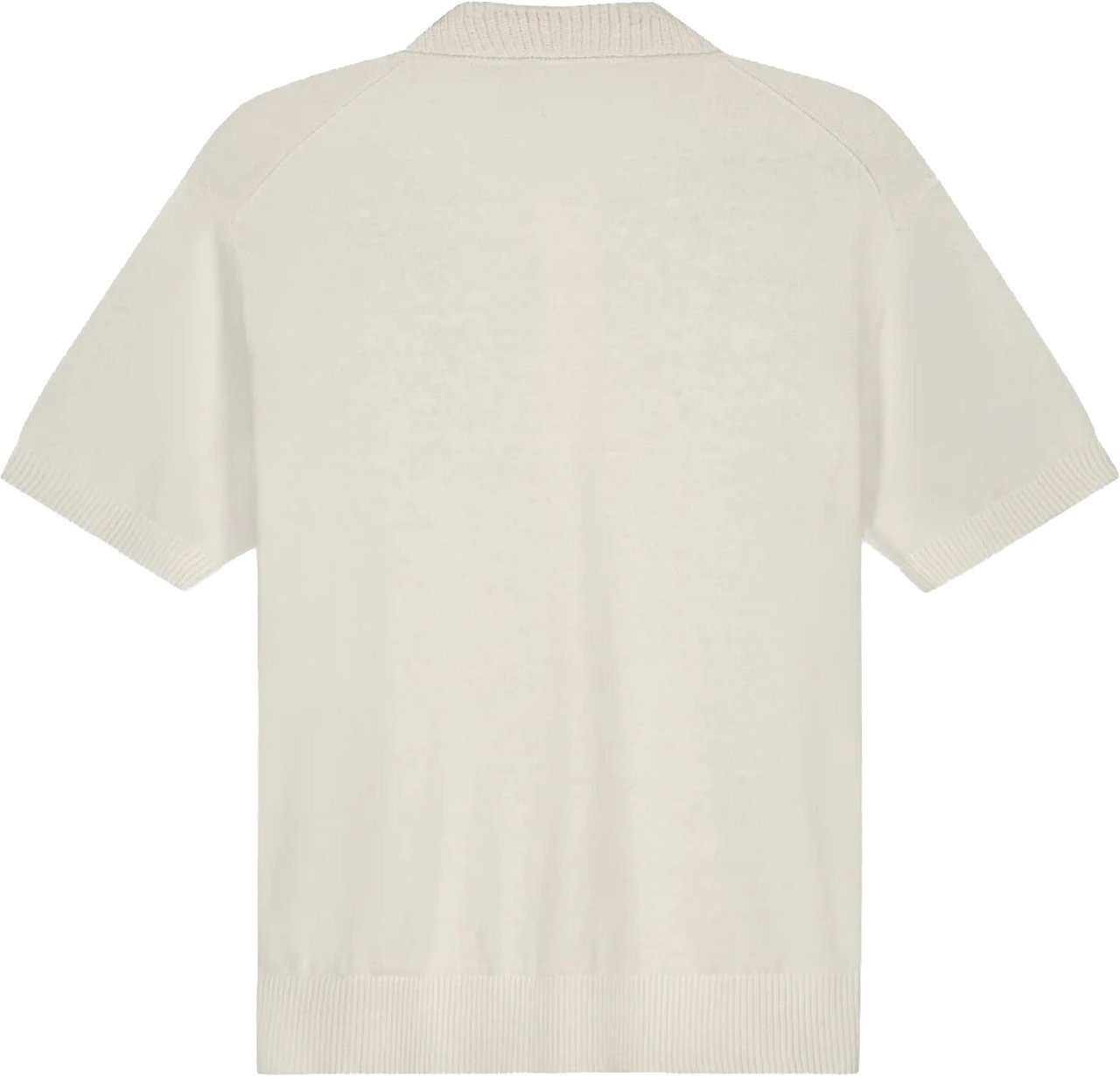 ØLÅF Olaf Linen Knitted Ss Polo Polos Off White M250702 Wit